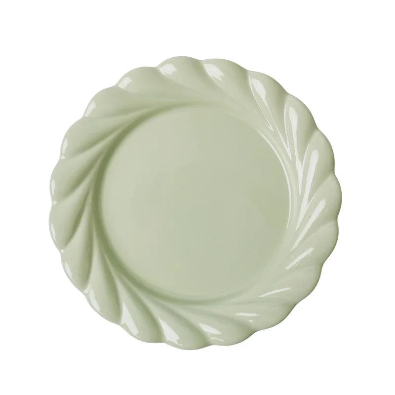 Early Spring Simple Dish Set Home Ins Wind Ceramic Tableware Light Luxury Modern Good Vibrations