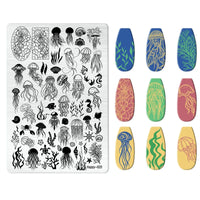 Halloween Series Celebration Nail Stamping Plate Cute Skull Pattern DIY Nail Art Image Stamp Stamper Manicure Template Good Vibrations