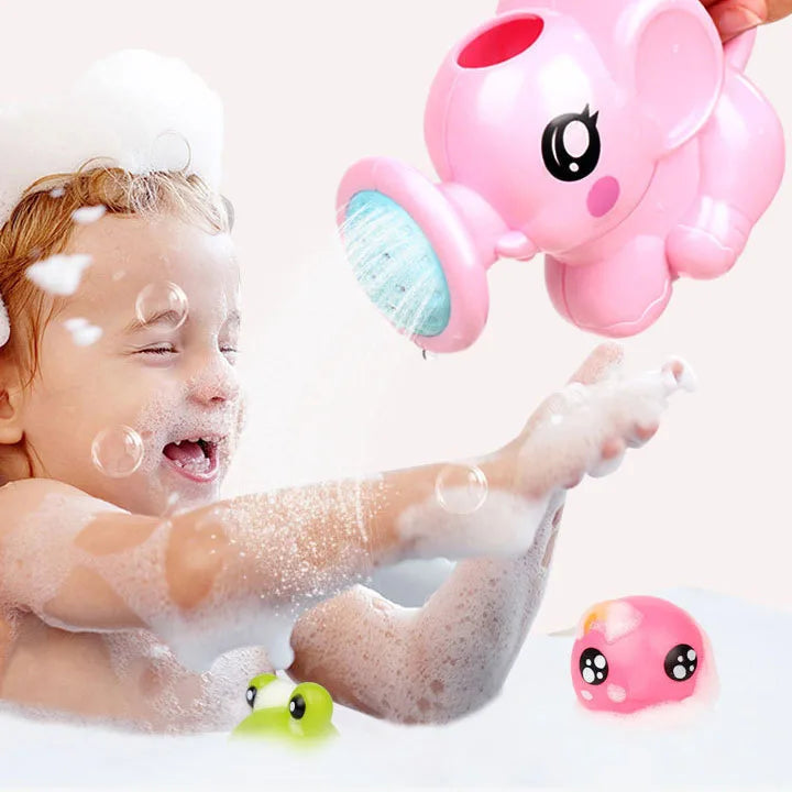 Baby Bath Toys Lovely Plastic Elephant Shape Water Spray for Baby Shower Swimming Toys Kids Gift Baby Kids Toy Good Vibrations