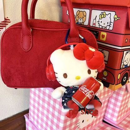 Hellokitty Doll Keychain Pack Packaging Decoration Hellokitty Hold Red Can Pendant Cute Gift Accessories Toys Good Vibrations