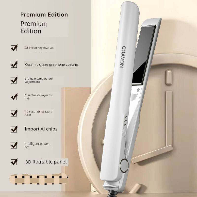 YATENG Ceramic Electric Hair Straightener Corn Stigma Wave Plate Hair Straightener Hair Curler Hair Curler and Straightener Dual-Use Inner Buckle Straightening Does Not Hurt Hair Good Vibrations