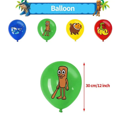 Italian Brainrot Birthday Party Decoration Tung Tung Sahur Tralalelo Tralala Tableware Balloon Cup Plate for Party Favor Supplie Good Vibrations