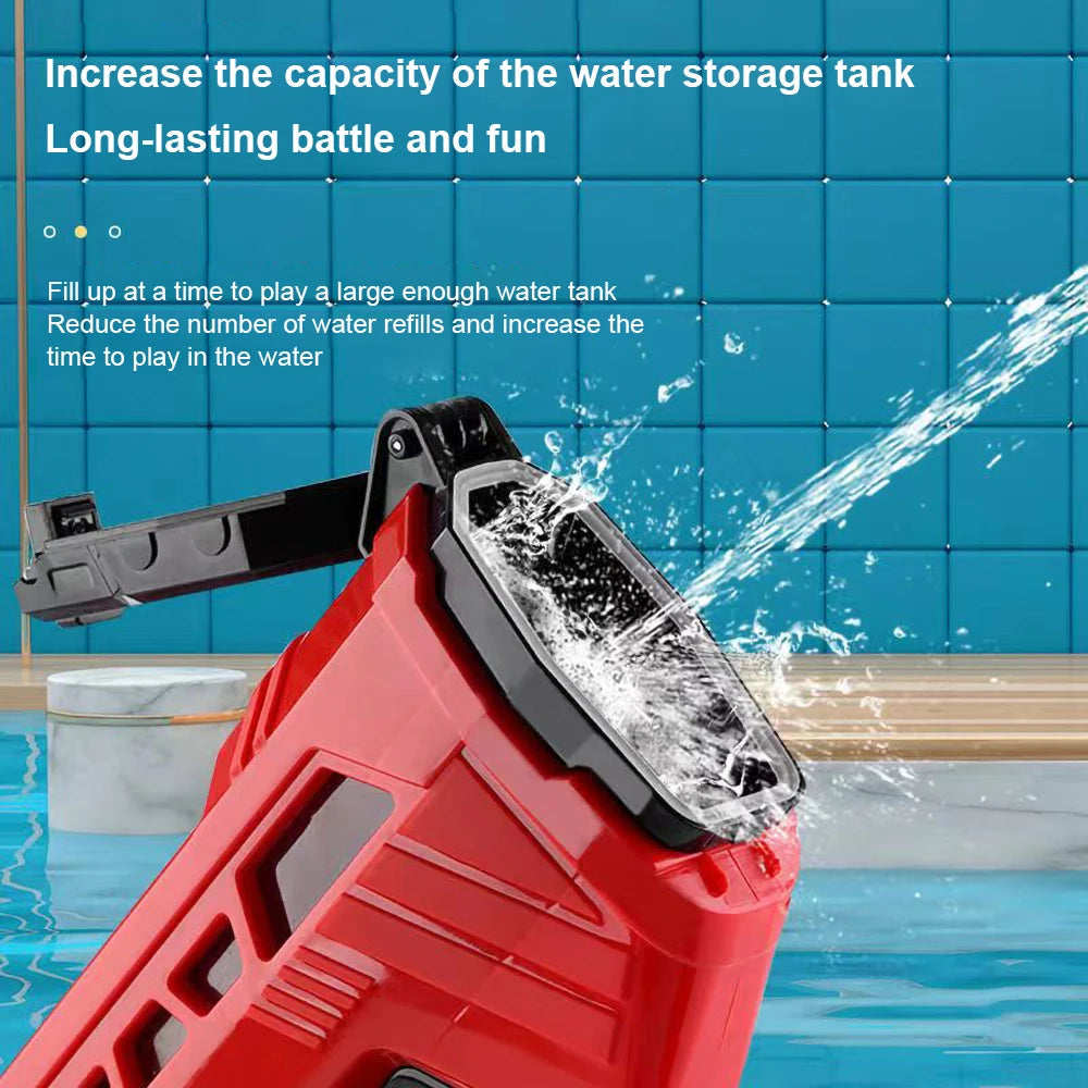Outdoor Water Gun Toys Electric High Pressure Large Capacity Water Gun Summer Beach Swimming Pool Game Interactive Kids Toys Good Vibrations
