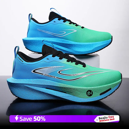 Running Shoes Men Carbon Plate Speciality Marathon Sports Breathable Lightweight Women's Comfortable Nonskid Leisure Sneakers Good Vibrations