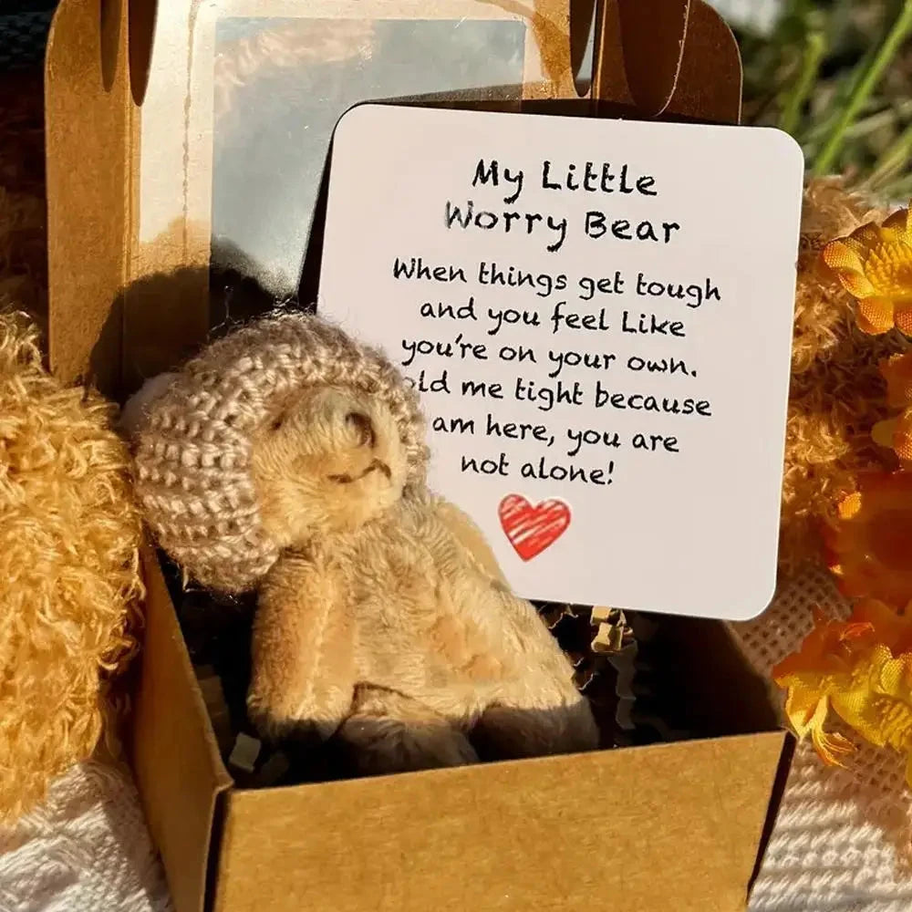 NEW Pocket Teddy Bear Mini Plush Bears In Box, Little Pocket Bears With Inspirational Card, Sympathy Gifts For Graduation Birth Good Vibrations