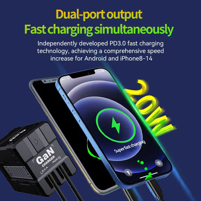 GaN 20W Fast charging PD3.0 Charger Type C lighting For iPhone 12 13 Samsung Huawei Xiaomi Mobile Phone EU/US Plug Wall Charger Good Vibrations