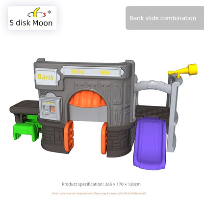 Kids' Playhouse Outdoor Play House Toys Indoor Multifunctional Small House Slide Combination Mushroom House Amusement Park Good Vibrations