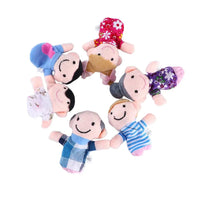 Toy Parent-child toys Boys Girls Toys Cartoon Doll Cloth Doll Toys Hand Puppet Plush Toys Finger Doll Family Finger Puppets Set Good Vibrations