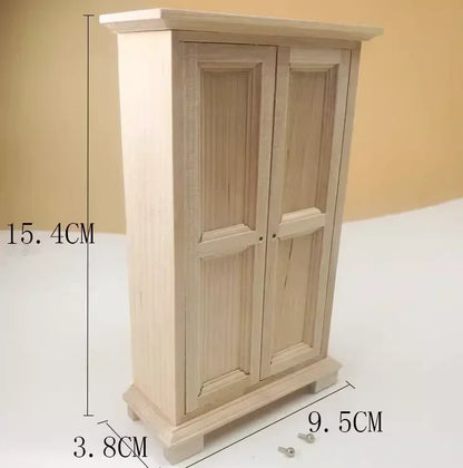 1:12  Miniature Dollhouse Furniture Model Play House Toy Cabinet Wooden Clamshell Desk New Diy Miniature Dollhouse Accessories Good Vibrations