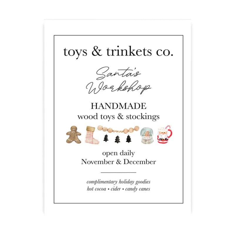 Christmas Tree Santa Claus Snowman Reindeer Posters Prints Canvas Printing Wall Art Pictures for Holiday Living Room Home Decor Good Vibrations