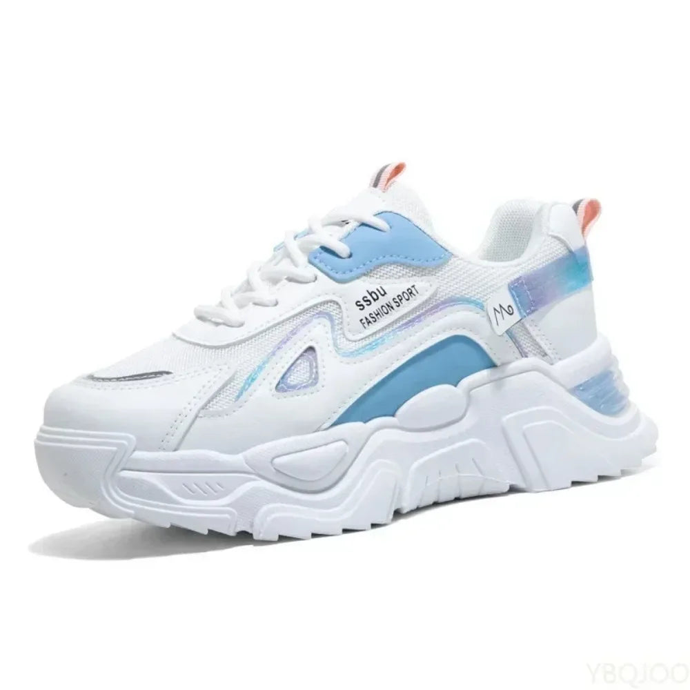 2023 Sneakers Women Platform Flat Shoes Woman Shoes Green Casual Trainers Ladies Chunky Sneakers Women Shoes Good Vibrations