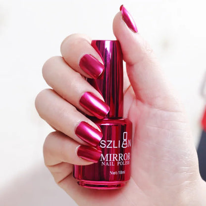 Mirror Effect Metallic Nail Polish Purple Rose Gold Silver  Nail Art Polish for Nails Manicure Lacquer Decoration Good Vibrations