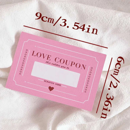 Scratch-Off Love Coupons, 10 Pieces, DIY Valentine