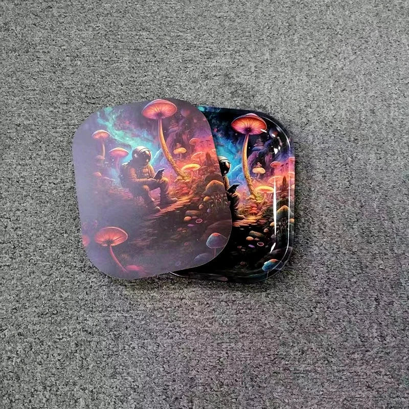 1Pc Rolling Tray Tobacco Cigarette Paper Accessories Trays Magnetic Lid Smoking Grinder Storage Metal Plate 18x14CM Good Vibrations Adult Super Store