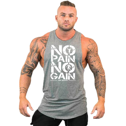New fashion pure cotton sleeveless shirt vest men's fitness shirt men's undershirt bodybuilding exercise fitness vest fitness me Good Vibrations