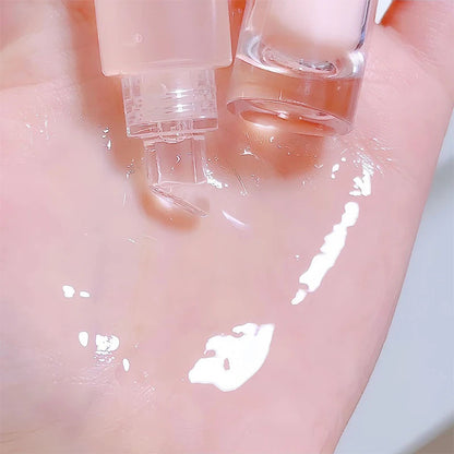 Plumping Jelly Lip Gloss Lasting Moisturizing Transparent Lip Oil Water Light Mirror Liquid Lipstick Women Lips Makeup Cosmetics Good Vibrations