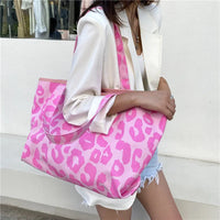 Designer Women's Shoulder Bags Brand Handbags Fashion Large Capacity Leopard Canvas Bags Luxury Shopping Tote Bag Female Purses Good Vibrations