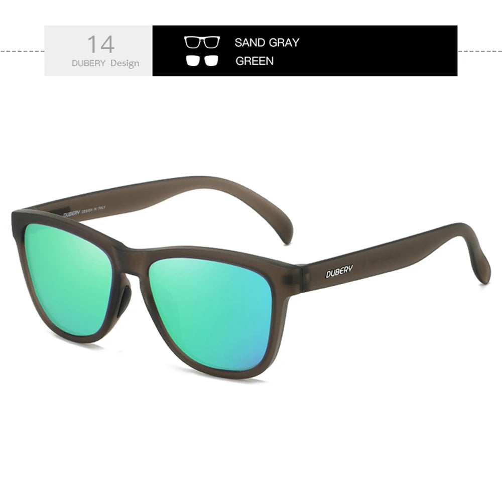 DUBERY Full Rim Polarized Sunglasses For Men And Women 28 Colors Model 550 Good Vibrations