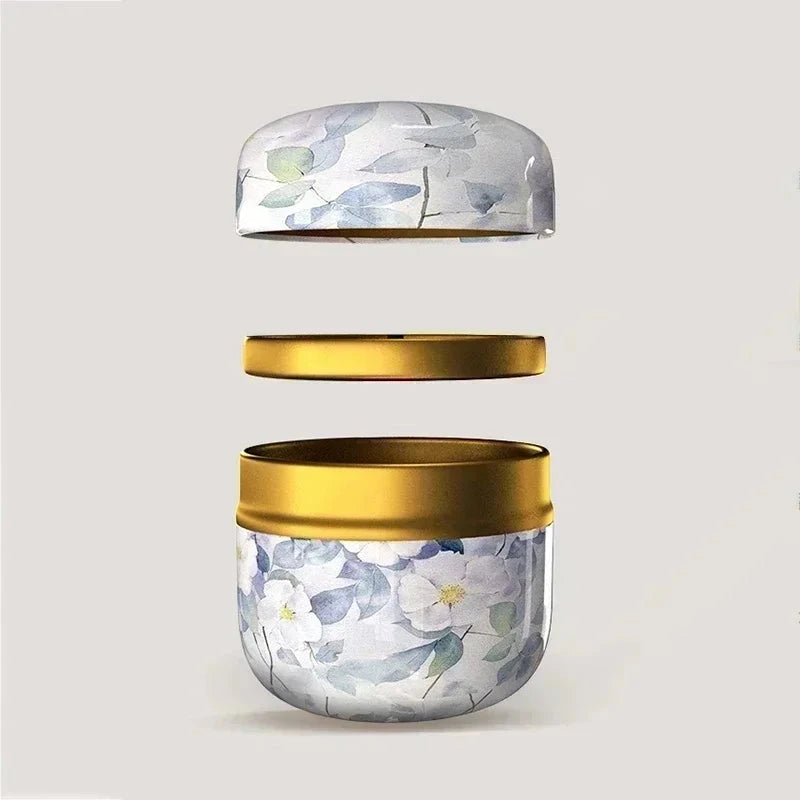 Tea Caddy Tea Box Containers Candle Cans Coffee Candy Snacks Small Tin Mini Portable Storage Boxes Sealed Jars Packaging Teaware Good Vibrations