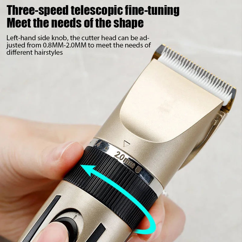 Electric Hair Trimmer Shaver Home Trimmers for Men Hair Clipper Professional Rechargeable Shavers Barber hair Cutting Machine Good Vibrations