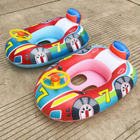 Inflatable Swimming Rings Baby Water Play Games Seat Float Boat Child Swim Circle Fun Pool Bathtub Beach Party Summer Water Toy Good Vibrations
