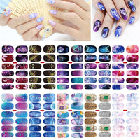 10 Sheets Beautifully Nail Stickers Self-Adhesive Lasting Nail Polish Stickers DIY Nail Art Decals Colorful Nail Accessories Good Vibrations