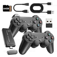 4K Game Stick TV Video Game Console Built-in 20000+ Games 64G Retro Handheld Game Player Wireless Controller Gamepad Good Vibrations