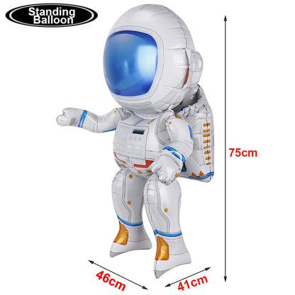 4D Standing Astronaut Spaceman Balloons Rocket Foil Balloons Kids Toys Baby Shower Outer Space Themed Birthday Party Decorations Good Vibrations
