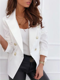 Autumn Jacket Blazer Women Coat Short White Blazer Female Office Black Ladies Long Sleeve Elegant Woman Casual Coats Streetwear Good Vibrations