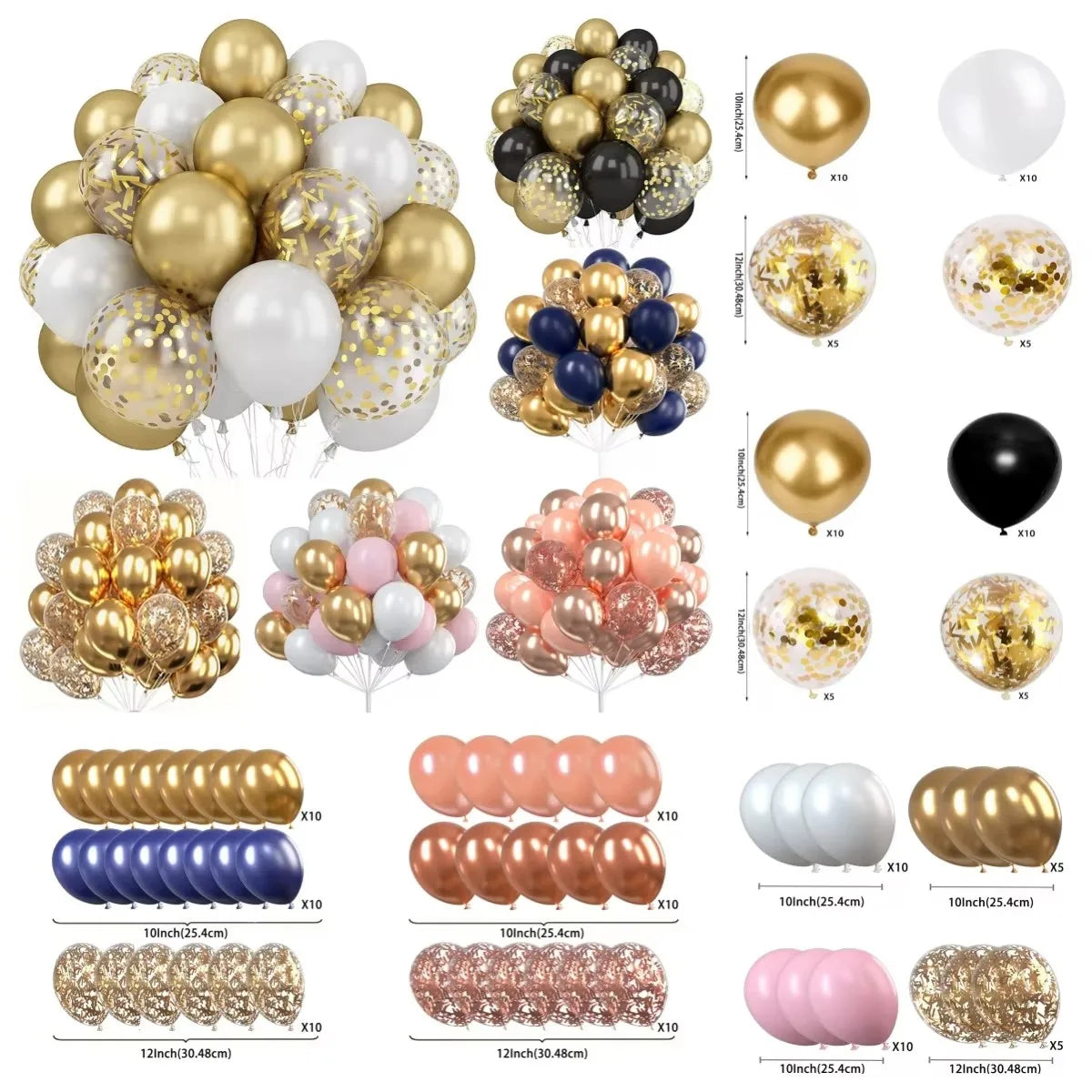 Metallic Balloons Birthday Decorations Baby Shower Happy Wedding Supplies Ball Child's Day Bar Mitzvah Photozone Mother Father Good Vibrations