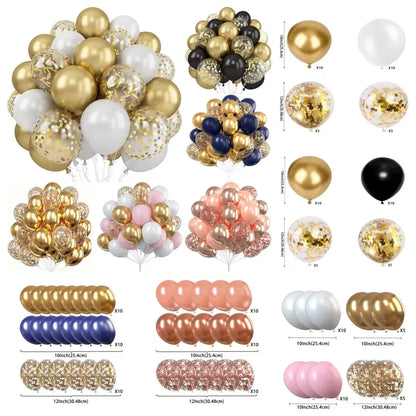 Metallic Balloons Birthday Decorations Baby Shower Happy Wedding Supplies Ball Child's Day Bar Mitzvah Photozone Mother Father Good Vibrations