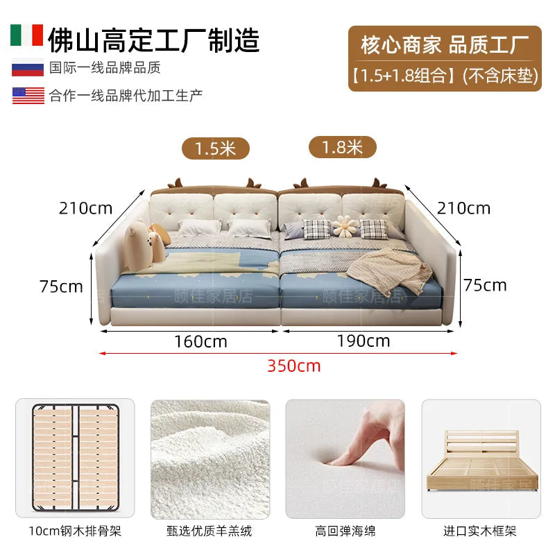 Upholstered Headboard Beds Waterproof Minimalist Luxury Modern Bed Double Frames Muebles Para El Hogar Furniture Decoration Good Vibrations