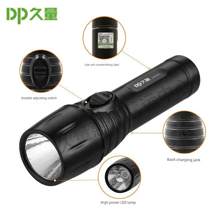 Duration Power Power Torch For Home Rechargeable Super Bright Outdoor Small Portable Long Shot Mini Kids for the Elderly and Children Good Vibrations