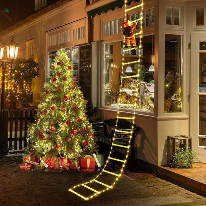 3M Santa Claus Climbing Ladder Outdoor Christmas Decoration Home Garden Cristmas Tree Ornement New Year Gift Xmas Tree Decor Good Vibrations