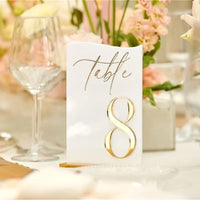 Wedding Table Numbers White Acrylic 3D Gold Mirror Table Numbers with Stands Wedding Table Decor Wedding Reception Good Vibrations