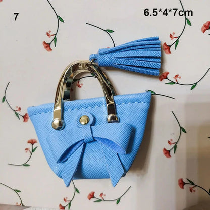 Fashion Miniature Handbag PU Leather Bag Lady Purse Shoulder Bag For 1/6 BJD Dolls Outfits Accessories Dollhouse Girls Gift Toys Good Vibrations