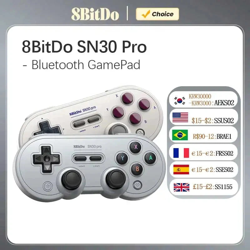 8Bitdo SN30 Pro Bluetooth Gamepad for Nintend Switch 2 Wireless Game Controller Joystick for NS MacOS Android Steam Raspberry Pi Good Vibrations