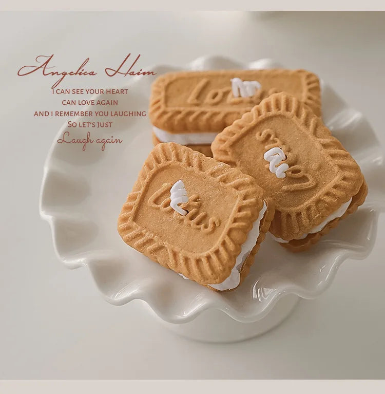 Cute Handmade Biscuit Candle Scented Candle Aromatherapy Soy Wax Candle Wedding Birthday Candles Party Home Decoration Good Vibrations