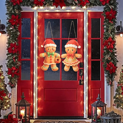 Christmas Door Hanging Merry Christmas Decorations for Home 2025 Navidad Xmas Tree Wall Pendant New Year 2026 Good Vibrations