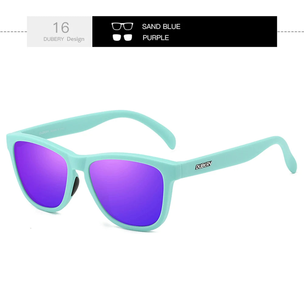 DUBERY Full Rim Polarized Sunglasses For Men And Women 28 Colors Model 550 Good Vibrations