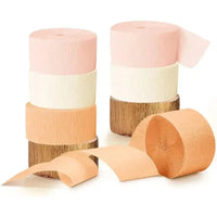 Fall Wedding Decor Gold Orange Pink Beige Crepe Paper Streamers Boho Party Decoration for Wedding Bachelorette Birthday Supplies Good Vibrations