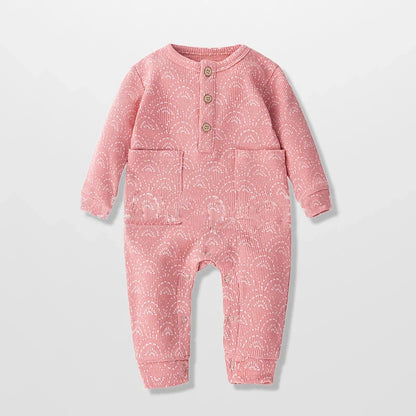 Newborn Baby Romper Heart Polka Dots Print Jumpsuit Toddler Boys Girls Long Sleeve Rompers for Spring Autumn Playsuit Good Vibrations