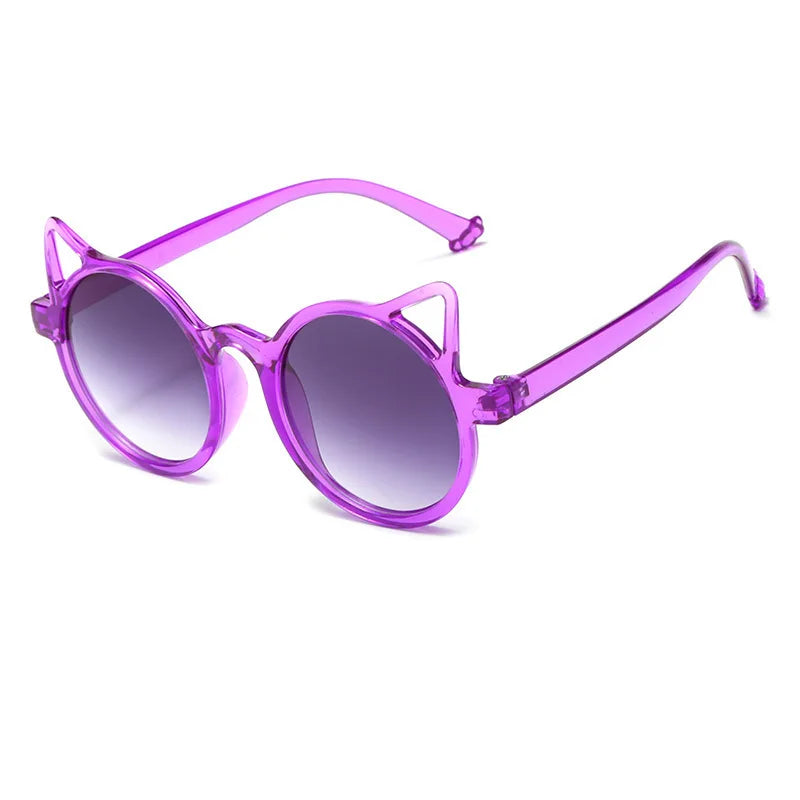 Girls Boys Cute Animal Cartoon Ears Sunglasses Outdoor Sun Protection Children Lovely Vintage Sunglasses Protection Classic Kids Good Vibrations