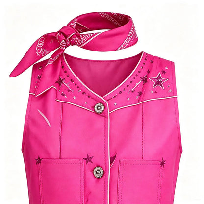 Pink Cowgirl Costume Girls Outfit Sets Vest Flared Pants Kids Halloween Costumes Good Vibrations