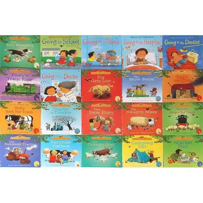 20 Books/set  Kids Usborne Picture Books for Children Baby Famous Story English Child Book Educativo Infantil Good Vibrations
