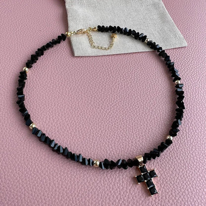 Big CCB Ball Beaded Chain With Heart Beads Pendant Necklace for Women Trendy Ladies Beades Collar on Neck Accessories Gift Good Vibrations