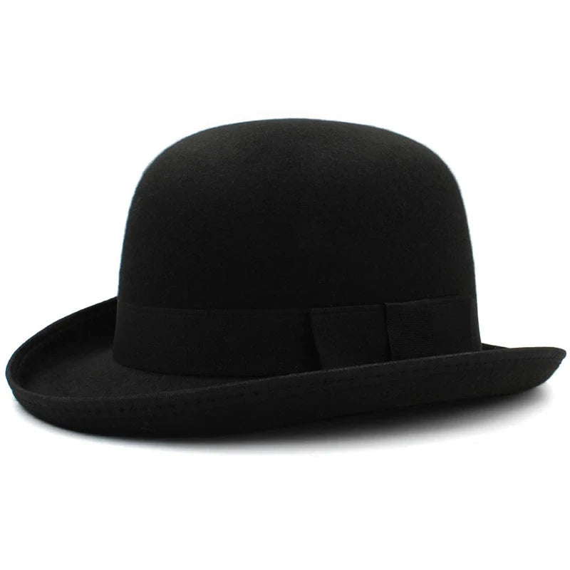 Men Women Felt Bowler Hat Classic Party Hats Lightweight Derby Fedora Hats Costume Accessories Good Vibrations