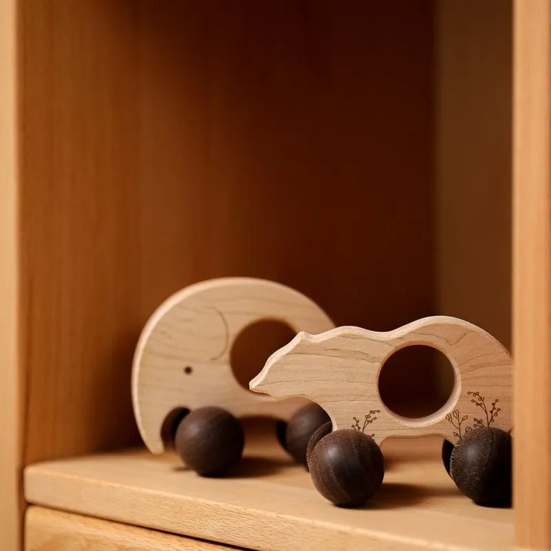 Wooden Cars Toys Maple Diy Crafts for Students Home Activities Montessori Grasping Teething Toy Newborn Birthday Gift Wood Block Good Vibrations