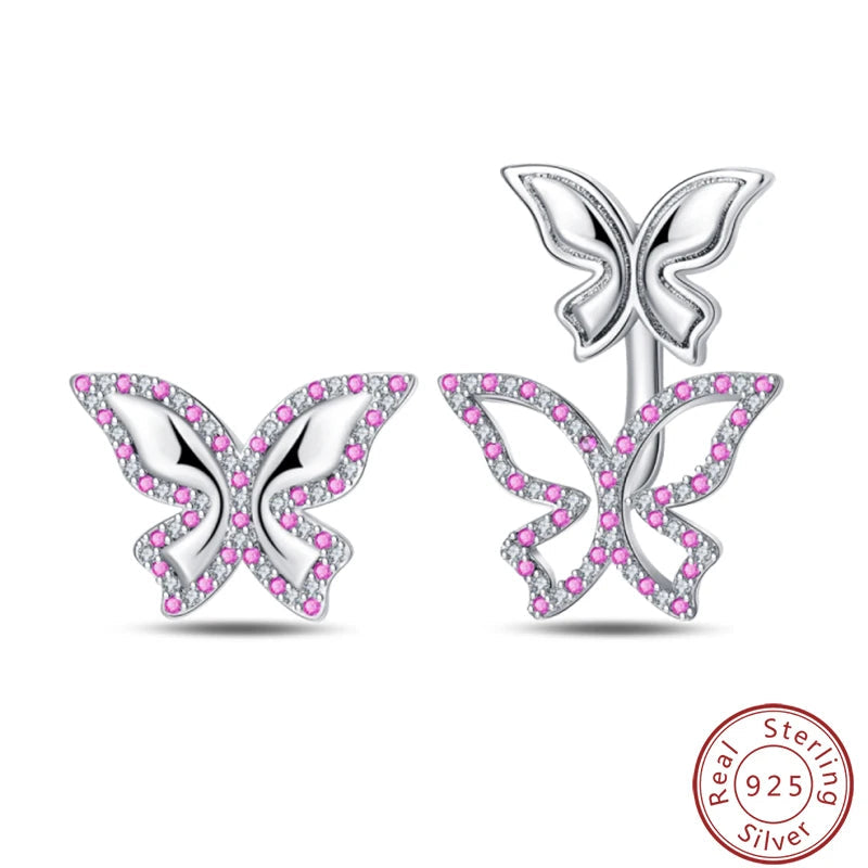 Women's Earrings 925 Sterling Silver Ocean Cute Pet Insect Plant Multi Style Earrings Fit Anniversary Delicate Jewelry Gifts Good Vibrations