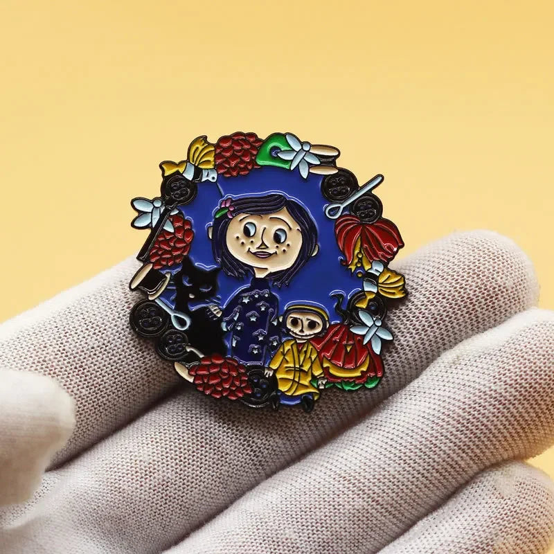 Halloween Horror Doll Brooch Anime Trend Bag Accessories Pin Personalized Metal Denim Hat Badge Collar Jewelry Boutique Gifts Good Vibrations